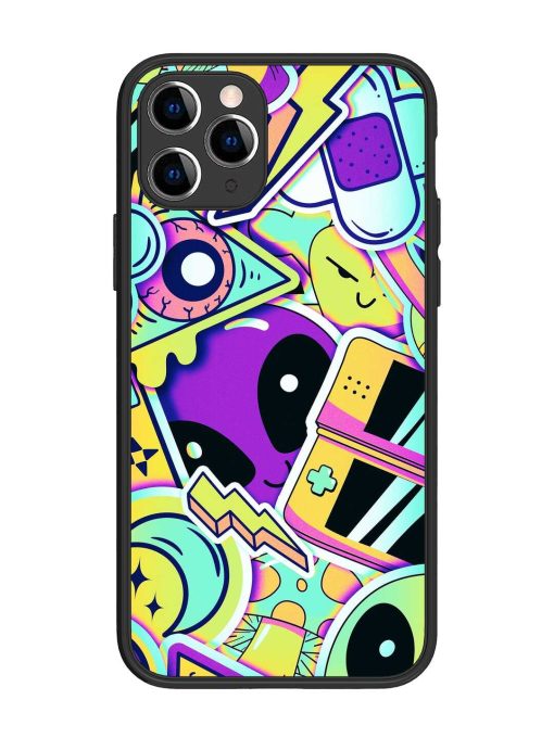 Scratch Art Glossy Metal Phone Cover for Apple Iphone 11 Pro Edge Zapvi