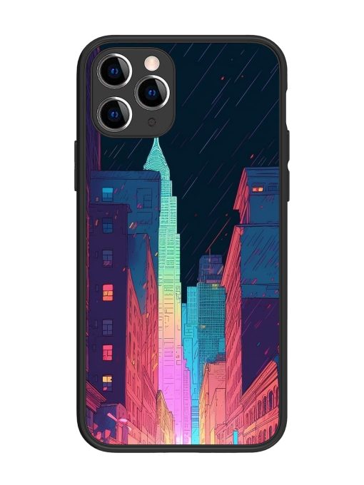 Minimal City Art Glossy Metal Phone Cover for Apple Iphone 11 Pro Edge Zapvi