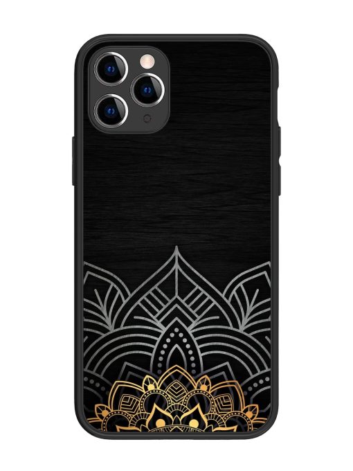 Decorative Golden Pattern Glossy Metal Phone Cover for Apple Iphone 11 Pro Edge Zapvi