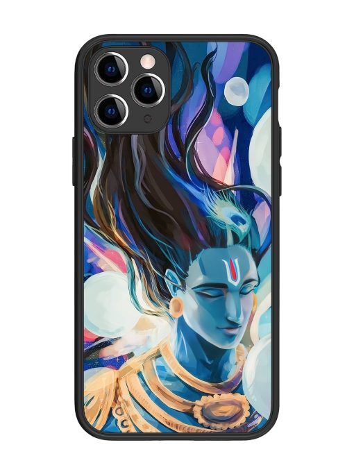 Bhagwan Sri Krishna Glossy Metal Phone Cover for Apple Iphone 11 Pro Edge Zapvi