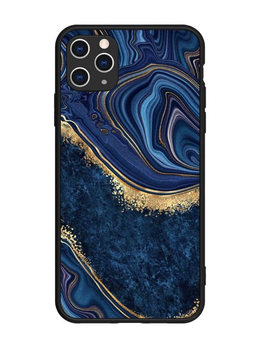 Abstract Background Blue Glossy Metal TPU Phone Cover for Apple Iphone 11 Pro Max Edge Zapvi