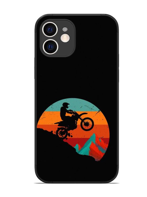 Mountain Bike Glossy Metal Phone Cover for Apple Iphone 12 Edge Zapvi