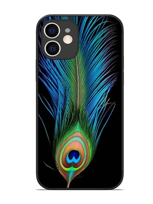 Peacock Feather Glossy Metal TPU Phone Cover for Apple Iphone 12 Edge Zapvi