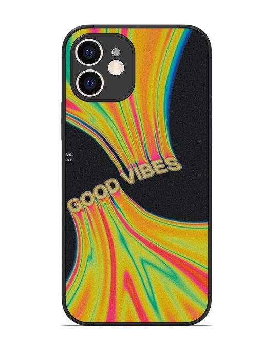 Good Vibes Glossy Metal Phone Cover for Apple Iphone 12 Edge Zapvi