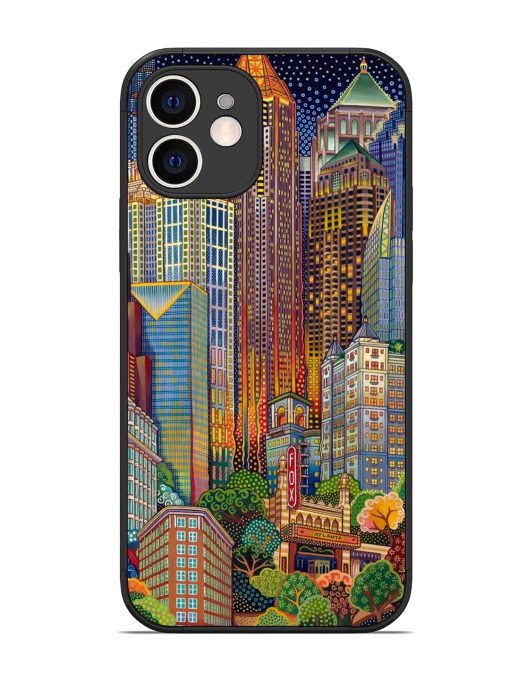 Cityscapes Art Glossy Metal Phone Cover for Apple Iphone 12 Edge Zapvi