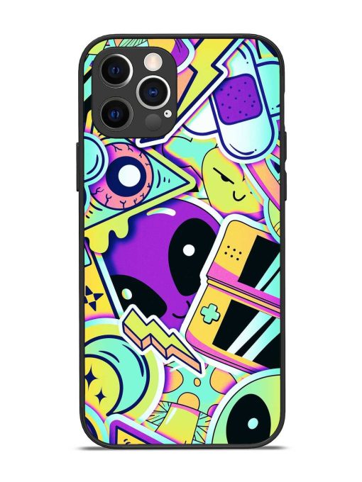 Scratch Art Glossy Metal Phone Cover for Apple Iphone 12 Pro Edge Zapvi