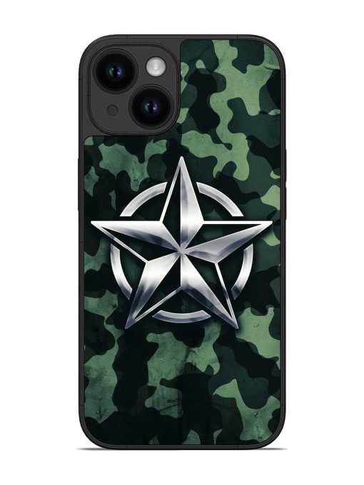 Indian Army Star Design Glossy Metal Phone Cover for Apple Iphone 14 Edge Zapvi