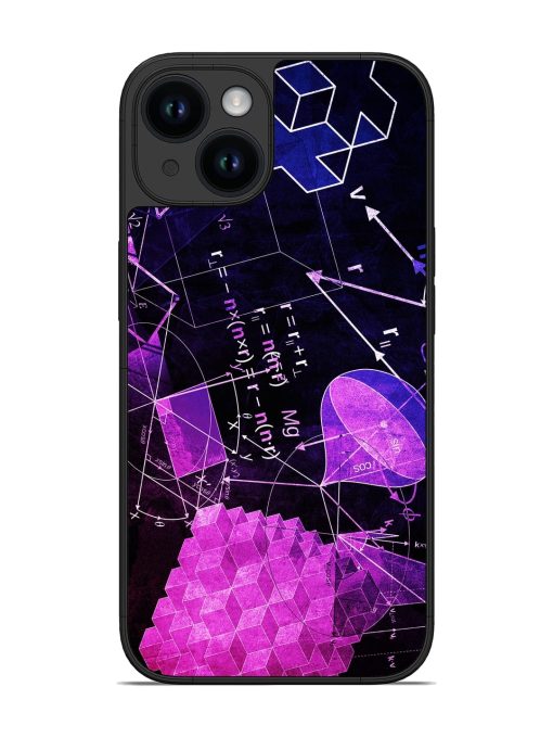 Math Physics Formula Art Glossy Metal Phone Cover for Apple Iphone 14 Edge Zapvi