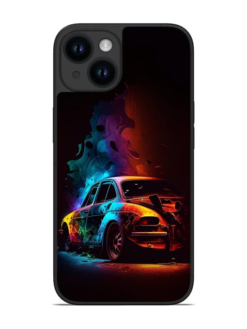 High Classic Car Art Glossy Metal Phone Cover for Apple Iphone 14 Edge Zapvi