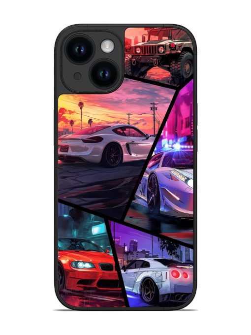 Ride In Pixels Glossy Metal Phone Cover for Apple Iphone 14 Edge Zapvi