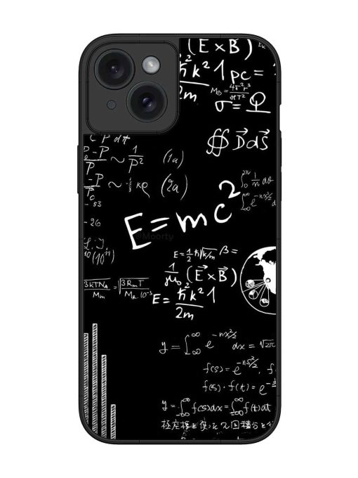 E=Mc2 Mass?Energy Equivalence Glossy Metal Phone Cover for Apple Iphone 15 Plus Edge Zapvi