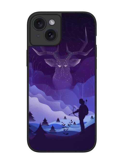 Deer Forest River Glossy Metal Phone Cover for Apple Iphone 15 Plus Edge Zapvi