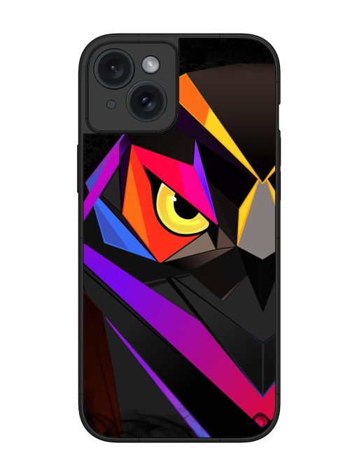 Wpap Owl Glossy Metal Phone Cover for Apple Iphone 15 Plus Edge Zapvi