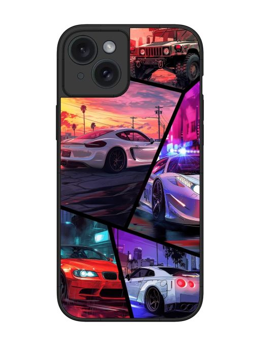 Ride In Pixels Glossy Metal Phone Cover for Apple Iphone 15 Plus Edge Zapvi