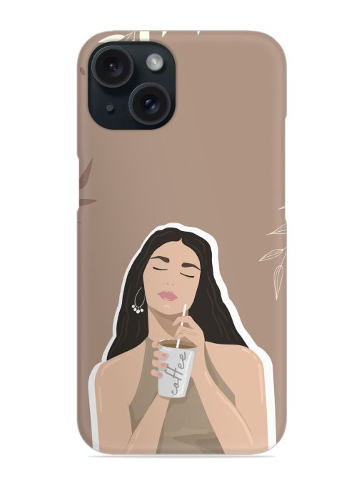 Girl With Coffee Snap Case Edge Zapvi