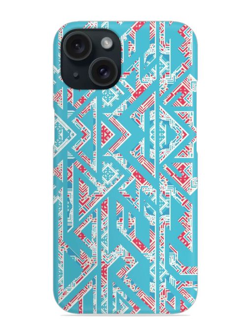 Abstract Blue Geometric Snap Case Edge Zapvi